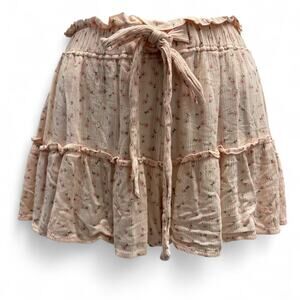 pink floral mini shorts